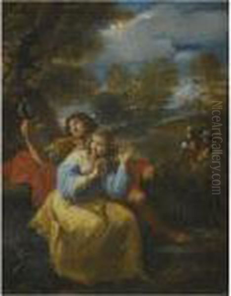 Rinaldo And Armida Oil Painting by Pier Francesco Mola