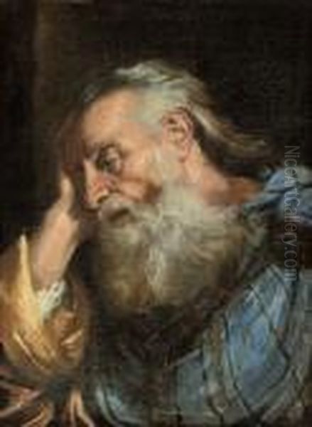 The Penitent Saint Peter Oil Painting by Pier Francesco Mola