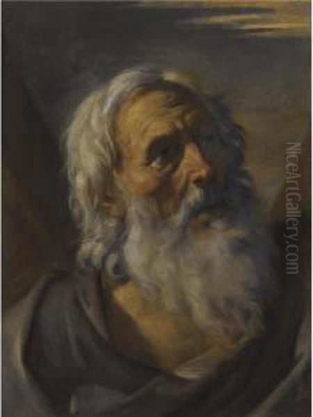 Saint Andrew, Head And Shoulders Oil Painting by Pier Francesco Mola