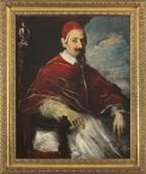 Ritratto Di Alessandro Vii Chigi Oil Painting by Pier Francesco Mola