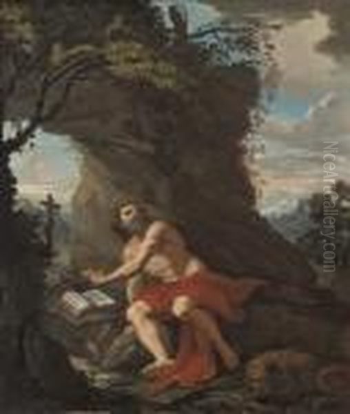 Saint Jerome In The Wilderness Oil Painting by Pier Francesco Mola