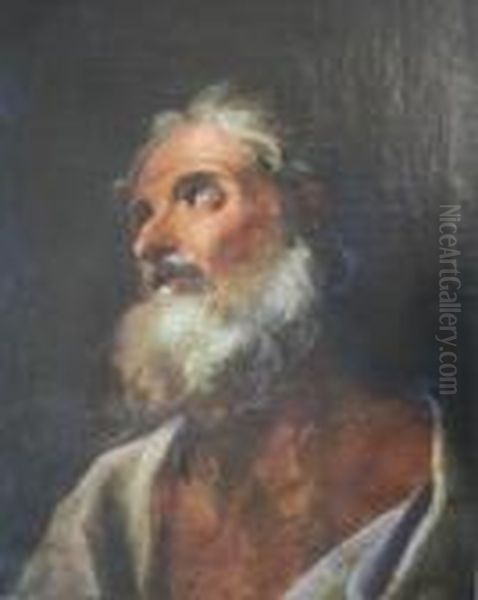 Head Of A Saint Oil Painting by Pier Francesco Mola