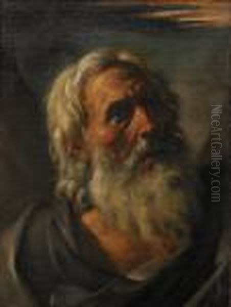 Portratt Av Aldre Man Oil Painting by Pier Francesco Mola