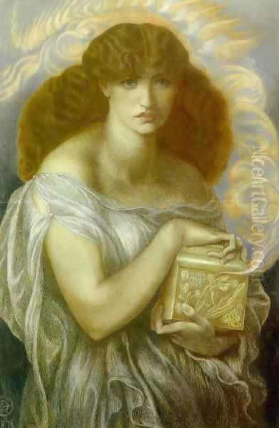 Pandora Oil Painting by Dante Gabriel Rossetti