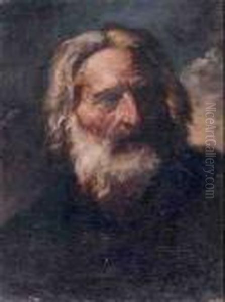 Bearded Old Man Oil Painting by Pier Francesco Mola