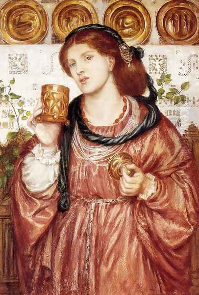 The Loving Cup Oil Painting by Dante Gabriel Rossetti