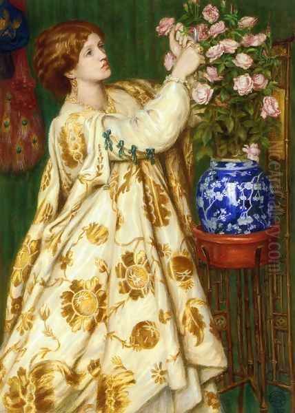 Monna Rosa Oil Painting by Dante Gabriel Rossetti