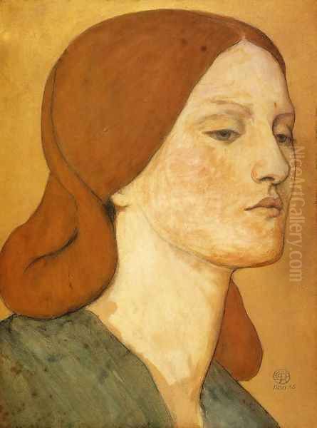 Portrait Of Elizabeth Siddal2 Oil Painting by Dante Gabriel Rossetti