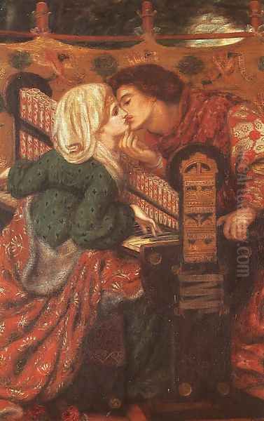 King Rene's Honeymoon Oil Painting by Dante Gabriel Rossetti