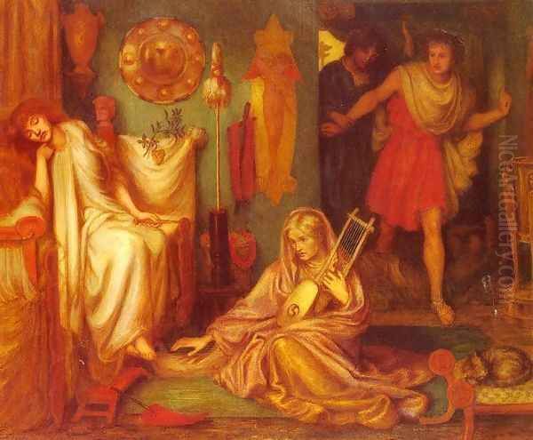 The Return Of Tibullus To Delia2 Oil Painting by Dante Gabriel Rossetti