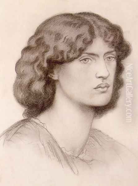 Jane Morris I Oil Painting by Dante Gabriel Rossetti