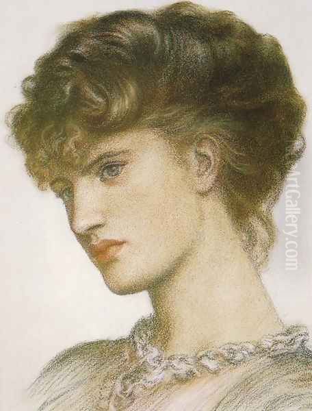 Portrait of a Lady Oil Painting by Dante Gabriel Rossetti