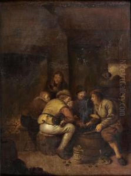 Scene De Taverne Oil Painting by Jan Miense Molenaer