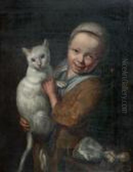 L'enfant Au Chat Oil Painting by Jan Miense Molenaer