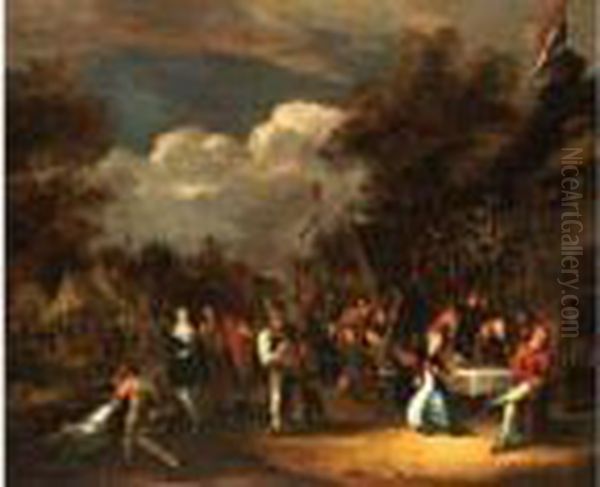 Lustige Festgesellschaft Oil Painting by Jan Miense Molenaer