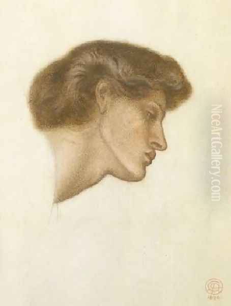 Dante's Dream at the Time of the Death of Beatrice - study Oil Painting by Dante Gabriel Rossetti