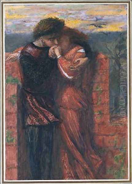 Carlisle Wall Oil Painting by Dante Gabriel Rossetti