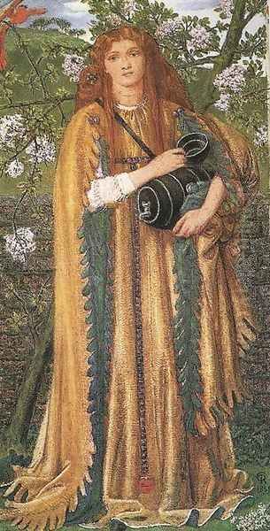 Golden Water Oil Painting by Dante Gabriel Rossetti