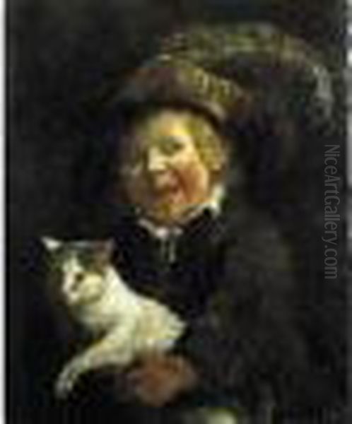 L'enfant Au Chat Oil Painting by Jan Miense Molenaer