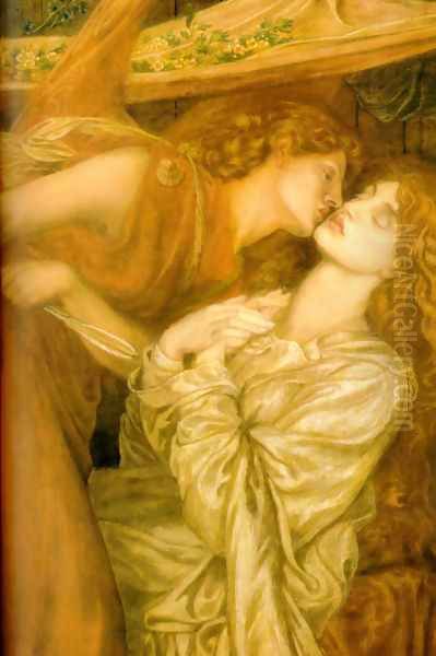 Dante's Dream at the Time of the Death of Beatrice [detail] Oil Painting by Dante Gabriel Rossetti