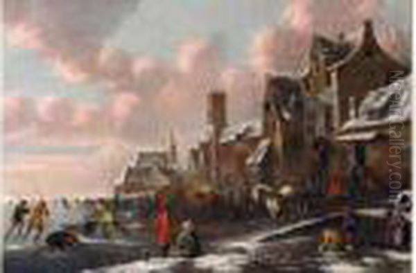 Les Joies De L'hiver Oil Painting by Claes Molenaar (see Molenaer)