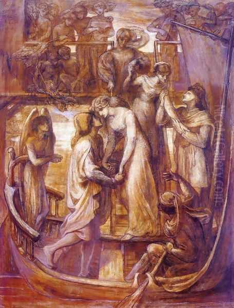 The Boat of Love Oil Painting by Dante Gabriel Rossetti