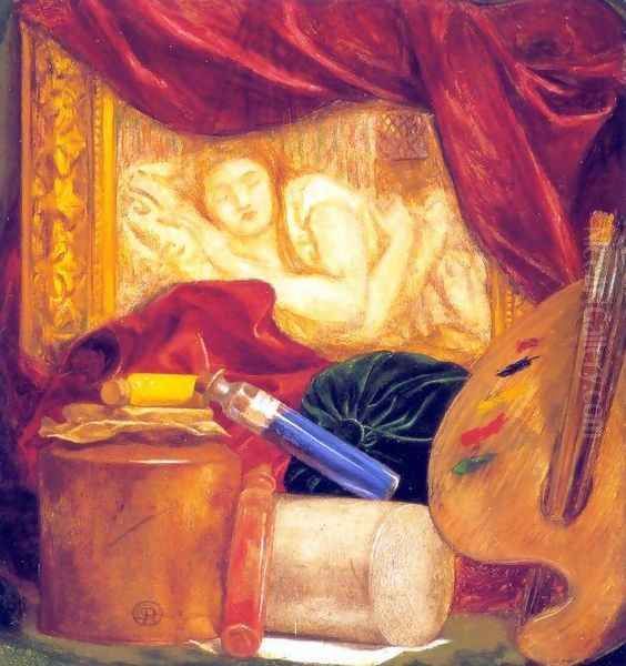 Bottles Oil Painting by Dante Gabriel Rossetti