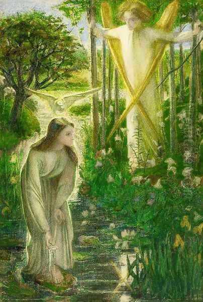 The Annunciation I Oil Painting by Dante Gabriel Rossetti