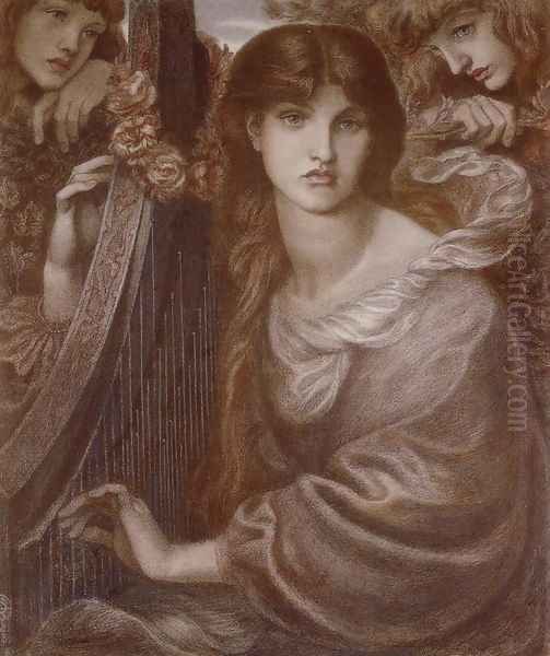 La Ghirlandata I Oil Painting by Dante Gabriel Rossetti