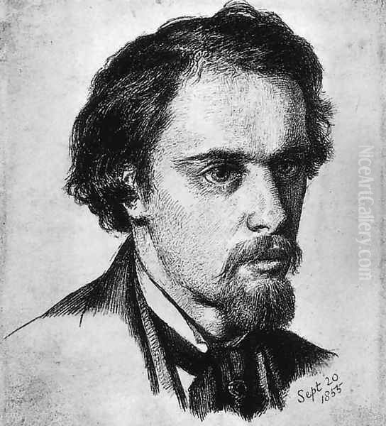 Self-Portrait 2 Oil Painting by Dante Gabriel Rossetti