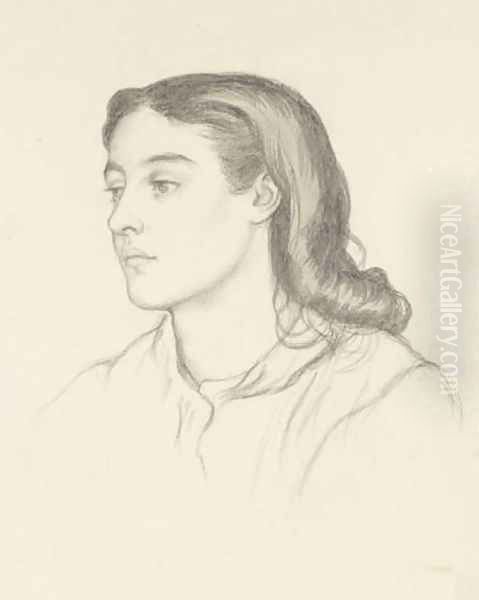 Miss Robinson (Mrs. Fernandez) Oil Painting by Dante Gabriel Rossetti