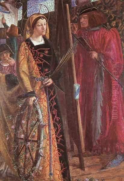 St Catherine Oil Painting by Dante Gabriel Rossetti