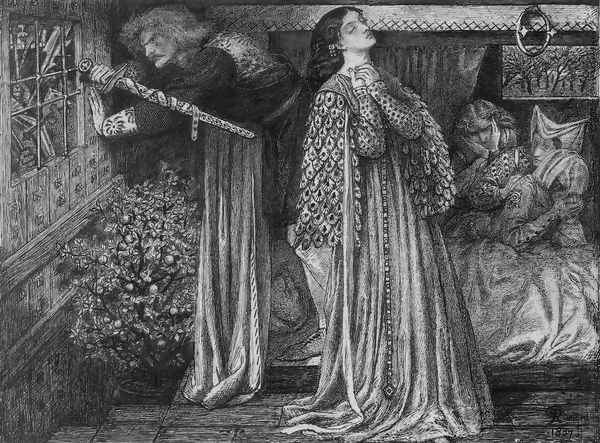 Sir Launcelot in the Queen's Chamber Oil Painting by Dante Gabriel Rossetti