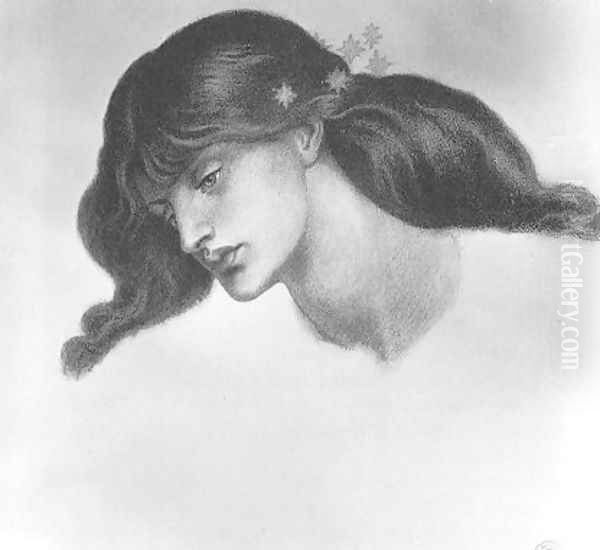 The Blessed Damozel - study Oil Painting by Dante Gabriel Rossetti