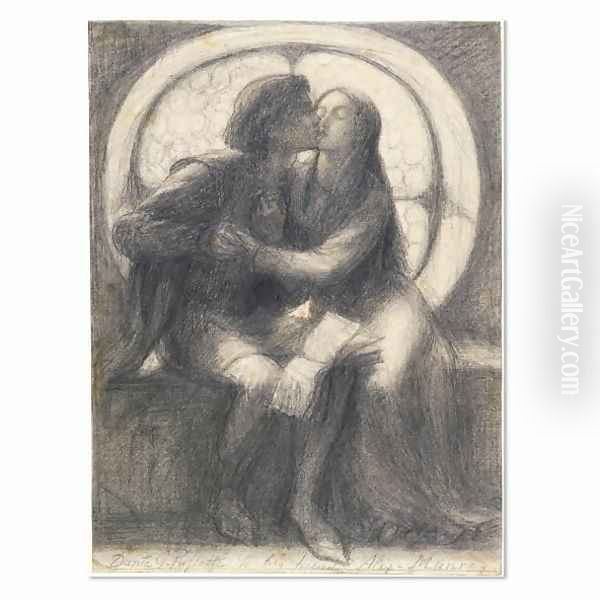 Paolo and Francesca Oil Painting by Dante Gabriel Rossetti