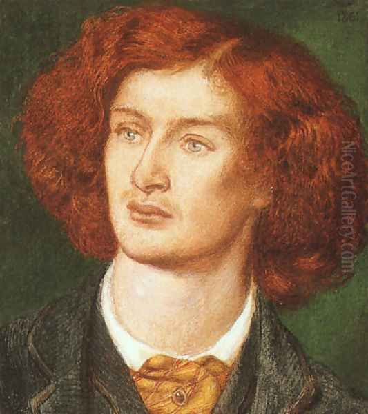 Portrait of Algernon Swinburne 1861 Oil Painting by Dante Gabriel Rossetti