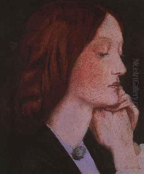 Portrait of Elizabeth Siddal 1854 Oil Painting by Dante Gabriel Rossetti