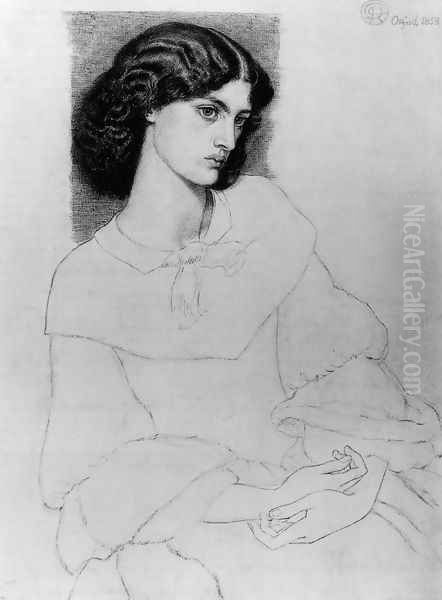 Jane Burden, aged 18 Oil Painting by Dante Gabriel Rossetti