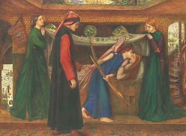 Dante's Dream at the Time of the Death of Beatrice Oil Painting by Dante Gabriel Rossetti