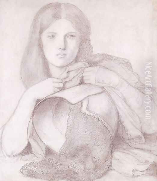 My Lady Greensleeves I Oil Painting by Dante Gabriel Rossetti