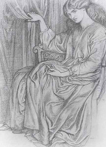 Silence Oil Painting by Dante Gabriel Rossetti