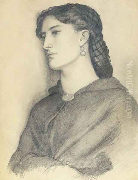 Study of Aggie Manetti Oil Painting by Dante Gabriel Rossetti