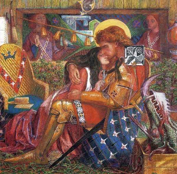 Title Unknown Oil Painting by Dante Gabriel Rossetti