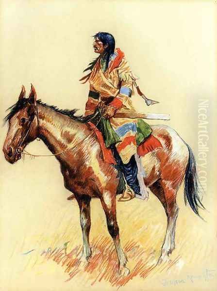 A Breed Oil Painting by Frederic Remington