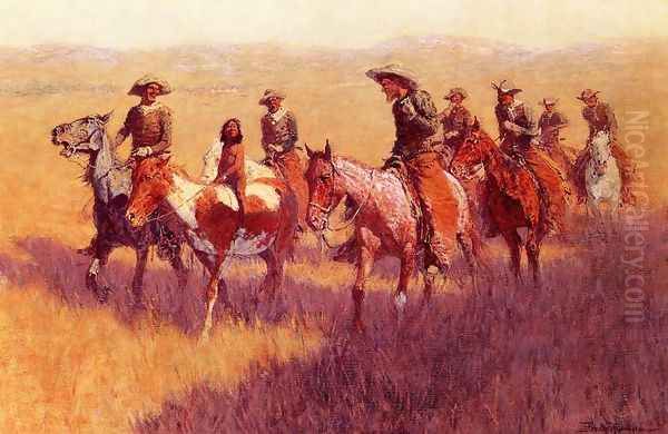 An Assault On His Dignity Oil Painting by Frederic Remington