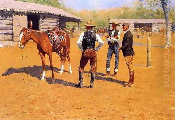 Buying Polo Ponies In The West Oil Painting by Frederic Remington