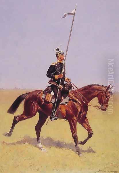 Uhlan Lancer Oil Painting by Frederic Remington