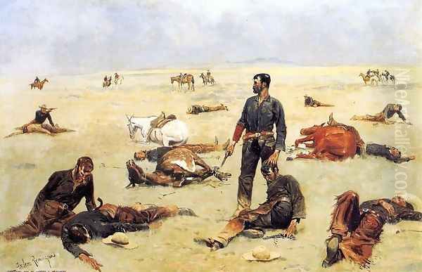 The Trooper What An Unbranded Cos Has Cost Oil Painting by Frederic Remington