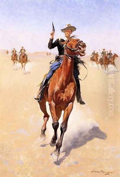 The Trooper Oil Painting by Frederic Remington