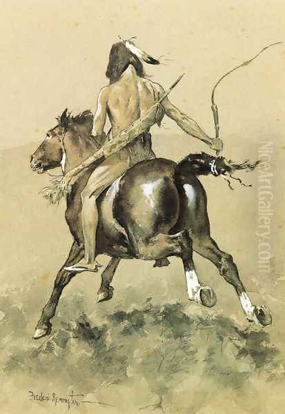 Going to the Buffalo Hunt Oil Painting by Frederic Remington